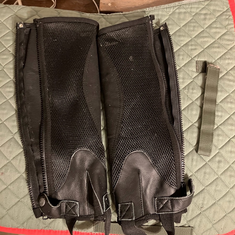 Black Riding mesh half Chaps - Picture 2 of 5